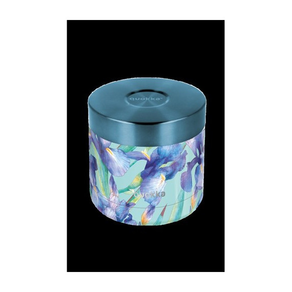 QUOKKA Termo Para Comida 600Ml Whim Blue Irises 6h Caliente/8h Frio