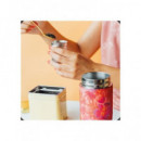 QUOKKA Termo Boost Con Infusionador 400Ml Coral Garden 4h Caliente/10h Frio/24h Hielo