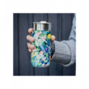 QUOKKA Termo Boost Con Infusionador 400Ml Floral Party 4h Caliente/10h Frio/24h Hielo