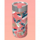 QUOKKA Termo Boost Con Infusionador 400Ml Exotic Rosa 4h Caliente/10h Frio/24h Hielo
