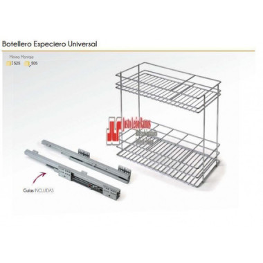 Botell-especiero Universal Cromo Con Freno - M&oacute;dulo 20