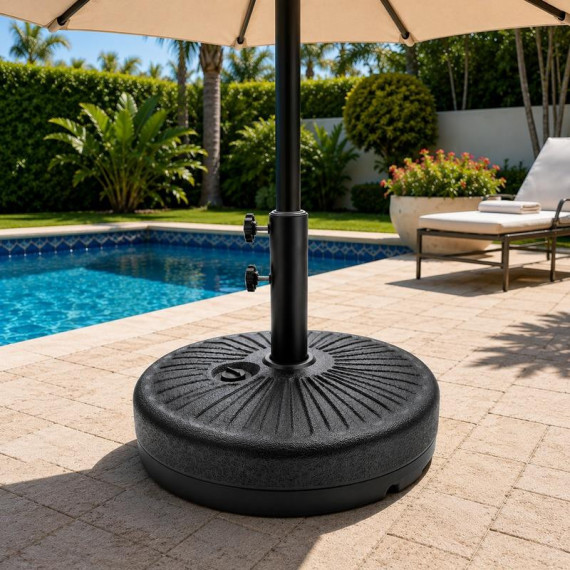 Base Sombrilla Plastica Serie Sol DONNA GARDEN 22 Lts - Guanxe Atlantic Marketplace
