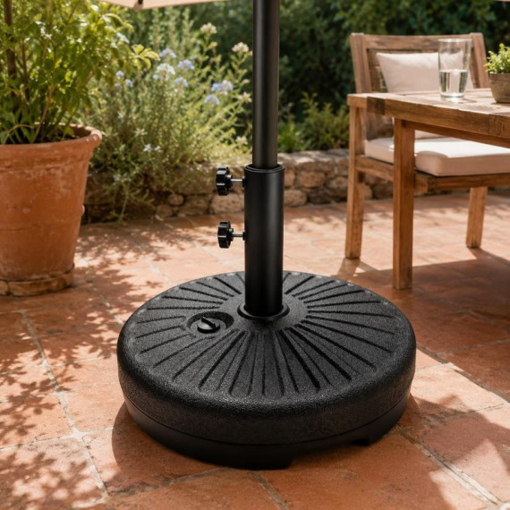 Base Sombrilla Plastica Serie Sol DONNA GARDEN 22 Lts - Guanxe Atlantic Marketplace