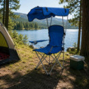 Silla de Camping Plegable con Techo DONNA GARDEN Azul