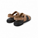 Camper Sandalias Eda Marrones K200573-018-210