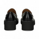 MOCASIN PLATAFORMA+ANTIFAZ PIEL NEGRO