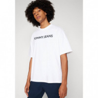Tjm Reg Gd New Classic L Tee White  TOMMY JEANS
