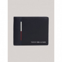 Th Casual Mini Cc Wallet Space Blue  TOMMY HILFIGER