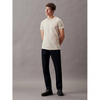 Stretch Slim Fit T-shirt Stony Beige  CALVIN KLEIN