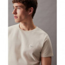 Stretch Slim Fit T-shirt Stony Beige  CALVIN KLEIN