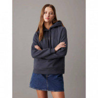 Monologo Regular Hoodie Ebony  CALVIN KLEIN