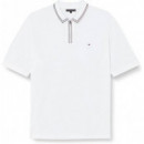 Bt-rwb Zip Plackt Tipng R Polo-b White  TOMMY HILFIGER