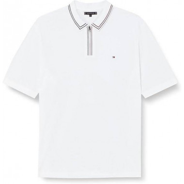 Bt-rwb Zip Plackt Tipng R Polo-b White  TOMMY HILFIGER