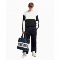 Bolso Deep Navy / Off Whit AF12100  ARMANI EXCHANGE