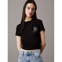 Script Institutional Baby Tee Ck Black  CALVIN KLEIN