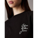 Script Institutional Baby Tee Ck Black  CALVIN KLEIN
