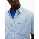 Tjm Reg Seersucker Stp Ss Shirt Colorado  TOMMY JEANS