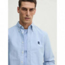 Heritage Oxford Imd Rf Shirt Shirt Blue  TOMMY HILFIGER