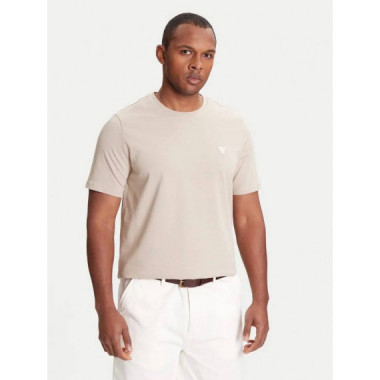 Ss Cn Patch Tee Pasadena Stone  GUESS