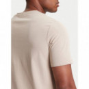 Ss Cn Patch Tee Pasadena Stone  GUESS
