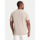 Ss Cn Patch Tee Pasadena Stone  GUESS