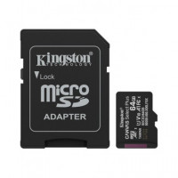 KINGSTON Tarjeta Memoria Micro Sdxc 64GB con Adaptador 100MB/S V10 A1