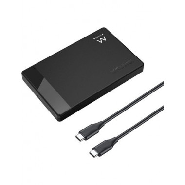 EWENT Carcasa Protectora para Disco Duro 2.5" Sata Hdd/ssd USB Tipo-c 3.2 GEN1 sin Tornillos EW7073