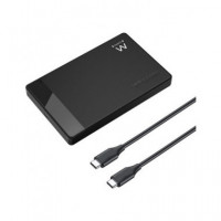 EWENT Carcasa Protectora para Disco Duro 2.5" Sata Hdd/ssd USB Tipo-c 3.2 GEN1 sin Tornillos EW7073