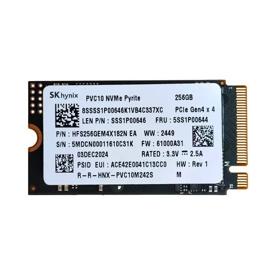 DISCO DURO SSD HYNIX PVC10 256GB M.2 NVME 2242 M2
