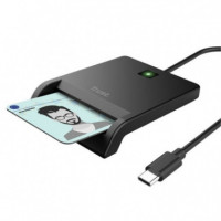 LECTOR DE TARJETAS DNI TRUST PRIMO DNI USB-C/USB-A