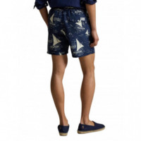 Polo RALPH LAUREN - Woven-trunk-swim Bottom - All Over Sailboats - 710B18029001/ALL Over Sailboats
