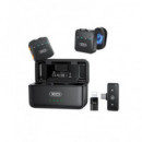 XO Pack 2 Microfonos de Solapa MC15 con Iman/ia con Receptor Tipo C+adaptador Lightning