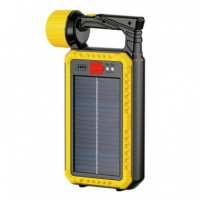 LINTERNA SOLAR RECARGABLE AIRMEC CON FOCO COB, POWERBANK Y LÁMPARA EXTERNA