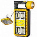LINTERNA SOLAR RECARGABLE AIRMEC CON FOCO COB, POWERBANK Y LÁMPARA EXTERNA