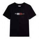 Camiseta de Punto con Logo Gráfico  TOMMY HILFIGER