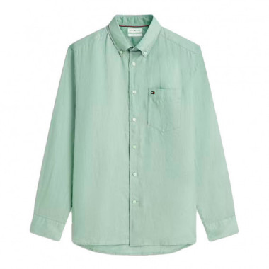 Camisa de Corte Regular en Puro Lino Lavado  TOMMY HILFIGER