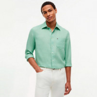 Camisa de Corte Regular en Puro Lino Lavado  TOMMY HILFIGER
