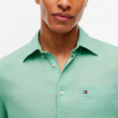 Camisa de Corte Regular en Puro Lino Lavado  TOMMY HILFIGER