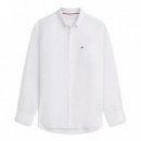 Camisa de Corte Regular en Puro Lino Lavado  TOMMY HILFIGER