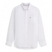 Camisa de Corte Regular en Puro Lino Lavado  TOMMY HILFIGER