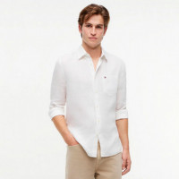 Camisa de Corte Regular en Puro Lino Lavado  TOMMY HILFIGER