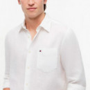 Camisa de Corte Regular en Puro Lino Lavado  TOMMY HILFIGER