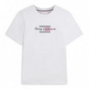 Camiseta de Punto con Logo Gráfico  TOMMY HILFIGER