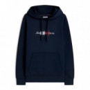 Sudadera de felpa con capucha con cordón y logo