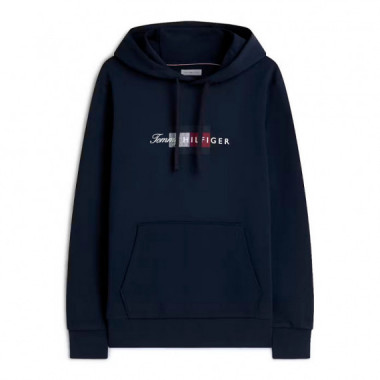 Sudadera de felpa con capucha con cord&oacute;n y logo