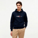 Sudadera de felpa con capucha con cordón y logo