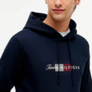 Sudadera de felpa con capucha con cordón y logo