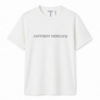 Camiseta Regular Fit Estampado de Logotipo  ANTONY MORATO