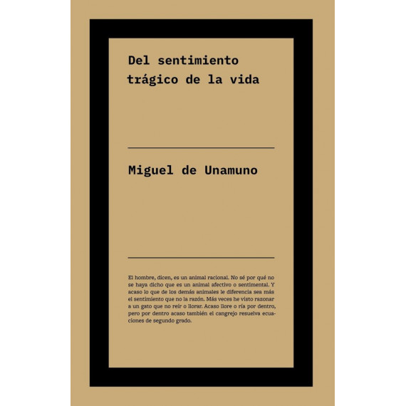 DEL SENTIMIENTO TRAGICO DE LA VIDA