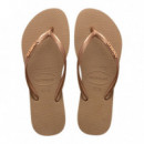 HAVAIANAS Slim Logo Metallic Oro